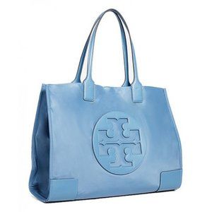 Tory Burch Ella Nylon Blue Tote - (please see video and pics)